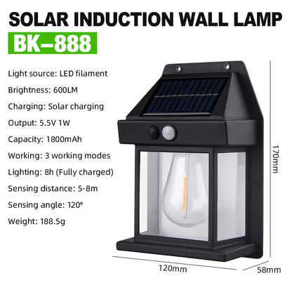 LED Solar Wall Lamp Outdoor Waterproof Up And Down Luminous Lighting Garden Decoration Solar Lights Stairs Fence Sunlight Lamp